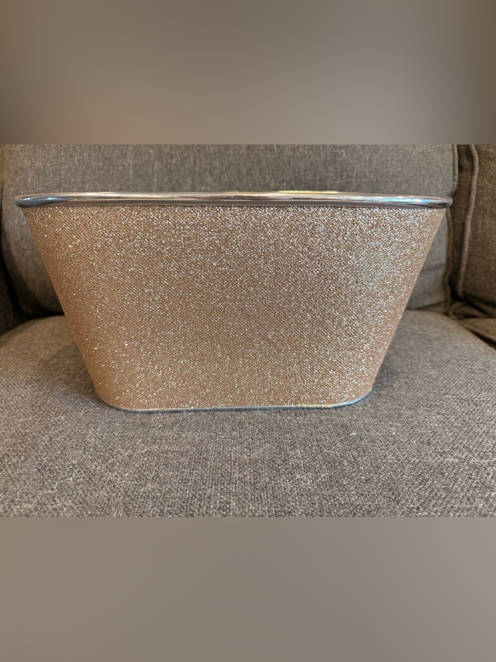 Bath & Body Works Rose Gold Glitter Storage Tub